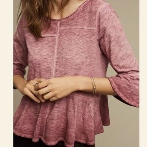 Anthropologie Seamed Peplum Tee by Akemi + Kin Size XS
